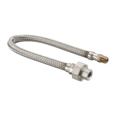 Made in USA - 18" OAL, 1/4" ID, 2,240 Max psi, Flexible Metal Hose Assembly - Americas Industrial Supply