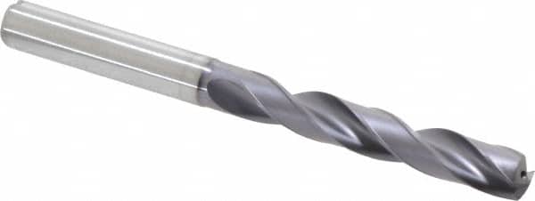 Kennametal - 7.7mm 140° Solid Carbide Jobber Drill - TiAlN Finish, Right Hand Cut, Spiral Flute, Straight Shank, 91mm OAL, Standard Point - Americas Industrial Supply