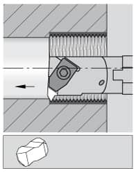 Kennametal - 2-3/4" Min Bore Diam, 16" OAL, 2" Shank Diam, A-NE Indexable Boring Bar - N. Insert, Clamp Holding Method - Americas Industrial Supply
