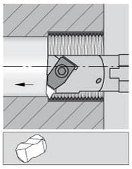 Kennametal - 3" Min Bore Diam, 16" OAL, 2-1/2" Shank Diam, A-NE Indexable Boring Bar - N. Insert, Clamp Holding Method - Americas Industrial Supply