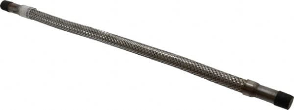 Made in USA - 24" OAL, 1/2" ID, 1,040 Max psi, Flexible Metal Hose Assembly - Americas Industrial Supply