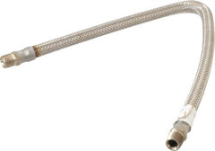 Made in USA - 24" OAL, 3/8" ID, 1,450 Max psi, Flexible Metal Hose Assembly - Americas Industrial Supply