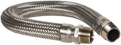 Made in USA - 24" OAL, 1" ID, 580 Max psi, Flexible Metal Hose Assembly - Americas Industrial Supply