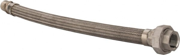 Made in USA - 24" OAL, 1" ID, 580 Max psi, Flexible Metal Hose Assembly - Americas Industrial Supply