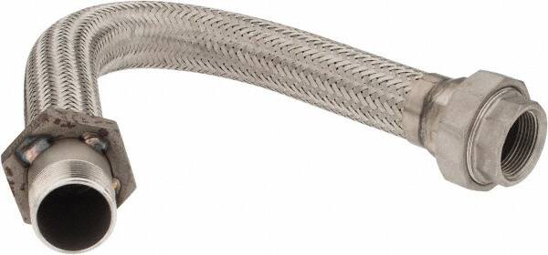 Made in USA - 24" OAL, 1-1/4" ID, 450 Max psi, Flexible Metal Hose Assembly - Americas Industrial Supply