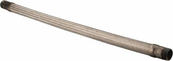 Made in USA - 36" OAL, 1-1/4" ID, 450 Max psi, Flexible Metal Hose Assembly - Americas Industrial Supply