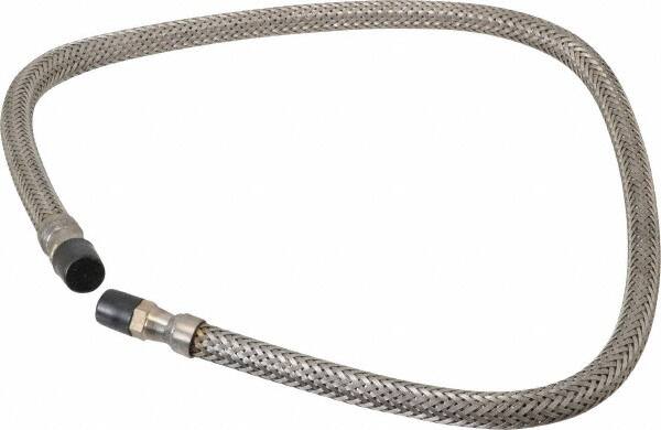 Made in USA - 36" OAL, 1/4" ID, 2,240 Max psi, Flexible Metal Hose Assembly - Americas Industrial Supply