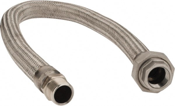 Made in USA - 36" OAL, 1" ID, 580 Max psi, Flexible Metal Hose Assembly - Americas Industrial Supply