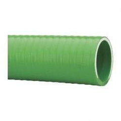 Made in USA - 1-1/2" Inside x 1-13/16" Outside Diam, PVC Liquid Suction & Discharge Hose - Green, 100' Long, 28 Vacuum Rating, 85 psi Working Pressure - Americas Industrial Supply