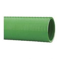 Made in USA - 2" Inside x 2-3/8" Outside Diam, PVC Liquid Suction & Discharge Hose - Green, 100' Long, 28 Vacuum Rating, 80 psi Working Pressure - Americas Industrial Supply