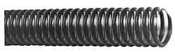 Made in USA - 4" ID, 10 Hg Vac Rating, PVC Vacuum & Duct Hose - 100' Long, Gray/Clear, 4" Bend Radius - Americas Industrial Supply