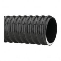 Made in USA - 2" ID, 28 Hg Vac Rating, 70 psi, PVC Vacuum & Duct Hose - 100' Long, Black, 5" Bend Radius, -10°F Min - Americas Industrial Supply