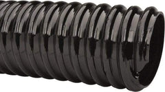 Made in USA - 2-1/2" ID, 28 Hg Vac Rating, 65 psi, PVC Vacuum & Duct Hose - 100' Long, Black, 7" Bend Radius, -10°F Min - Americas Industrial Supply