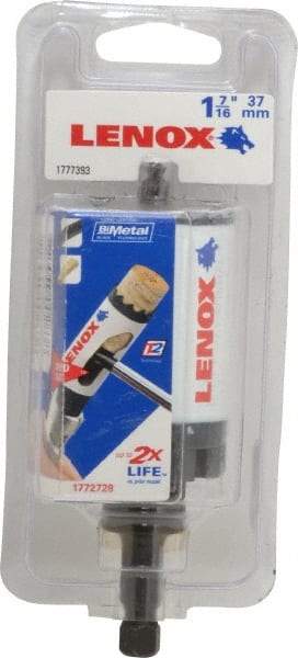 Lenox - 1-7/16" Diam, 1-1/2" Cutting Depth, Hole Saw - Bi-Metal Saw, Toothed Edge - Americas Industrial Supply