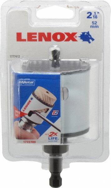 Lenox - 2-1/16" Diam, 1-1/2" Cutting Depth, Hole Saw - Bi-Metal Saw, Toothed Edge - Americas Industrial Supply