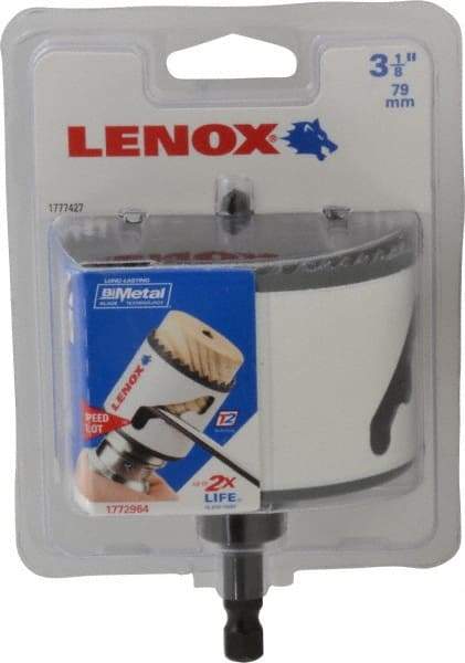 Lenox - 3-1/8" Diam, 1-1/2" Cutting Depth, Hole Saw - Bi-Metal Saw, Toothed Edge - Americas Industrial Supply