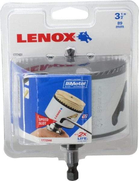 Lenox - 3-1/2" Diam, 1-1/2" Cutting Depth, Hole Saw - Bi-Metal Saw, Toothed Edge - Americas Industrial Supply