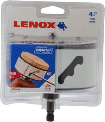 Lenox - 4-1/4" Diam, 1-1/2" Cutting Depth, Hole Saw - Bi-Metal Saw, Toothed Edge - Americas Industrial Supply