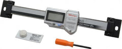 Mitutoyo - 0 to 4 Inch, 0.01mm Resolution Horizontal Electronic Linear Scale - 0.001 Inch Accuracy, Data Output, SR44 Battery - Americas Industrial Supply