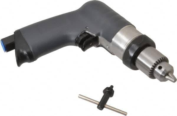 Ingersoll-Rand - 1/4" Keyed Chuck - Pistol Grip Handle, 3,000 RPM, 17 CFM, 0.4 hp, 90 psi - Americas Industrial Supply