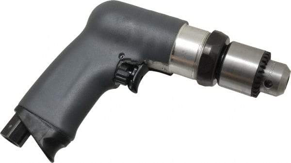 Ingersoll-Rand - 3/8" Reversible Keyed Chuck - Pistol Grip Handle, 2,000 RPM, 17 CFM, 0.4 hp, 90 psi - Americas Industrial Supply