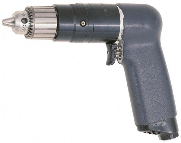 Ingersoll-Rand - 1/4" Keyed Chuck - Pistol Grip Handle, 3,100 RPM, 20 CFM, 0.51 hp, 90 psi - Americas Industrial Supply