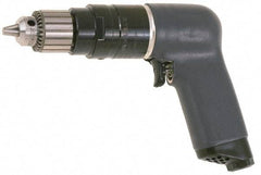 Ingersoll-Rand - 1/4" Keyed Chuck - Pistol Grip Handle, 6,000 RPM, 25 CFM, 0.75 hp, 90 psi - Americas Industrial Supply