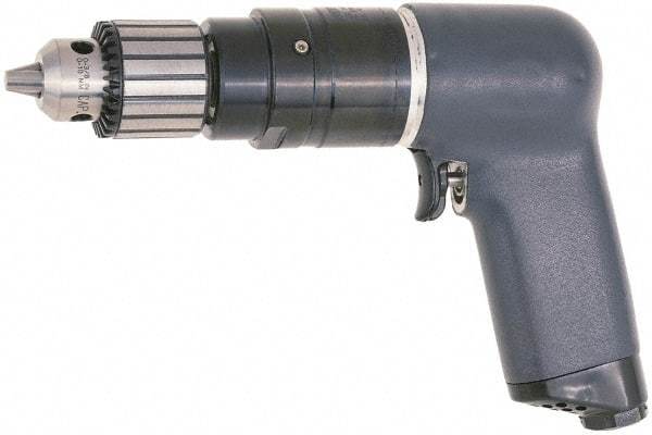 Ingersoll-Rand - 3/8" Keyed Chuck - Pistol Grip Handle, 1,400 RPM, 25 CFM, 0.75 hp, 90 psi - Americas Industrial Supply