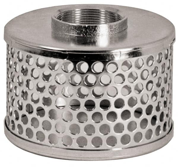 Kuriyama of America - 6" Hose, Round Hole Strainer - Plated Steel - Americas Industrial Supply