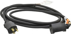 Southwire - 10', 16/3 Gauge/Conductors, Black Outdoor Extension Cord - 1 Receptacle, 13 Amps, UL SJEOW, NEMA 5-15P, 5-15R - Americas Industrial Supply
