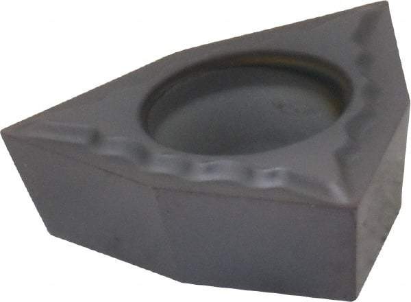 Kennametal - WPGT2150 UF Grade KC5010 Carbide Boring Insert - TiAlN Finish, 80° Trigon, 11° Relief Angle, 1/4" Inscr Circle, 3/32" Thick, 0.004" Corner Radius - Americas Industrial Supply