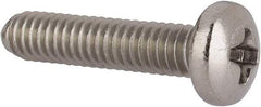 Value Collection - #8-32 UNC, 3/4" Length Under Head Phillips Drive Machine Screw - Pan Head, Grade 316 Stainless Steel, Uncoated, Without Washer - Americas Industrial Supply