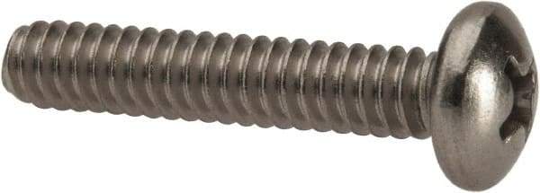 Value Collection - #10-24 UNC, 1" Length Under Head Phillips Drive Machine Screw - Pan Head, Grade 316 Stainless Steel, Uncoated, Without Washer - Americas Industrial Supply