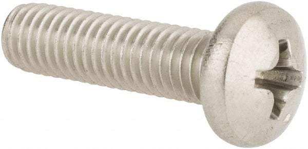 Value Collection - #10-32 UNF, 3/4" Length Under Head Phillips Drive Machine Screw - Pan Head, Grade 316 Stainless Steel, Uncoated, Without Washer - Americas Industrial Supply