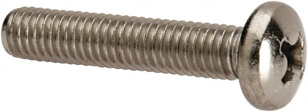 Value Collection - #10-32 UNF, 1" Length Under Head Phillips Drive Machine Screw - Pan Head, Grade 316 Stainless Steel, Uncoated, Without Washer - Americas Industrial Supply