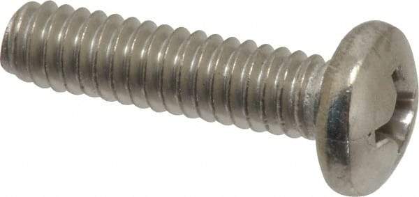Value Collection - 1/4-20 UNC, 1" Length Under Head Phillips Drive Machine Screw - Pan Head, Grade 316 Stainless Steel, Uncoated, Without Washer - Americas Industrial Supply