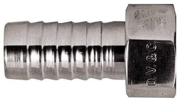 Dixon Valve & Coupling - 1-1/2" Stainless Steel Suction Female Coupling withNut - Short Shank - Americas Industrial Supply