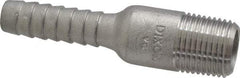 Dixon Valve & Coupling - 1/2" Pipe ID, Threaded Combination Nipple for Hoses - Male NPT, 316 Stainless Steel - Americas Industrial Supply