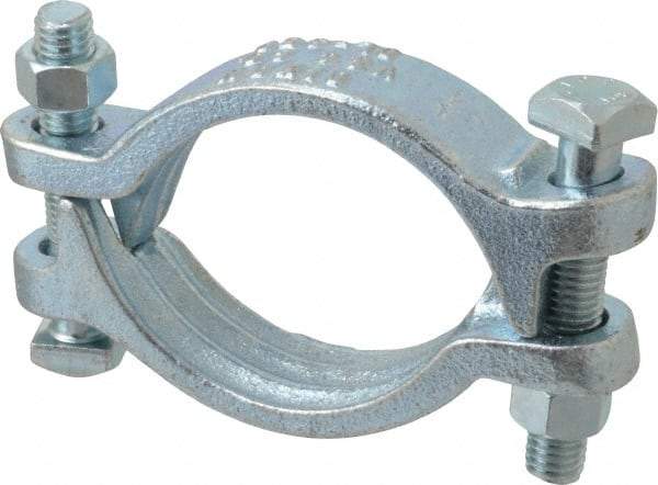 Dixon Valve & Coupling - 3-1/4 to 3-1/2" OD, Double Bolt Iron Clamp - Plated Malleable Iron - Americas Industrial Supply