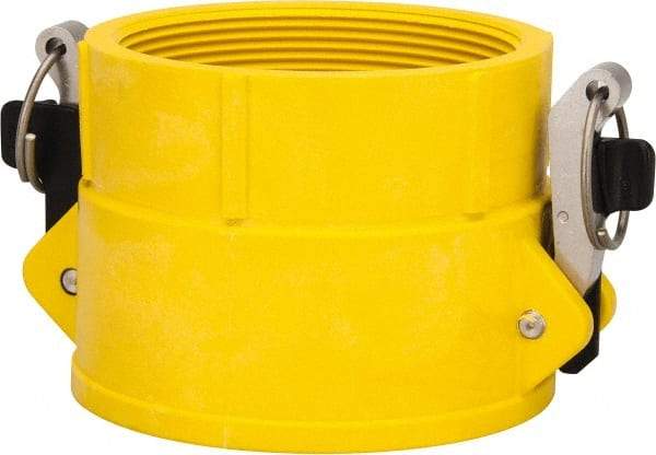 NewAge Industries - 4" Nylon Cam & Groove Suction & Discharge Hose Female Coupler Female NPT Thread - Part D, 4" Thread, 75 Max psi - Americas Industrial Supply
