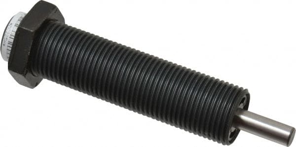 Parker - 3/4-16 Thread, 1/4 Rod Diam, 1/2 Stroke Length, Male Button Shock - 0.66 Shock Outside Diam, 3.81 OAL - Americas Industrial Supply