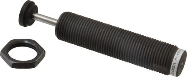 Parker - 1-12 Thread, 1/4 Rod Diam, 0.91 Stroke Length, Male Button Shock - 0.87 Shock Outside Diam, 5.62 OAL - Americas Industrial Supply