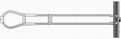 Powers Fasteners - 1/2" Screw, 1/2" Diam, 4" Long, 2-1/2" Thick, Strap Toggle Drywall & Hollow Wall Anchor - 3/4" Drill, Plastic, Grade 5, Use in Drywall - Americas Industrial Supply