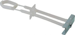 Powers Fasteners - 3/8" Screw, 3/8" Diam, 4" Long, 2-1/2" Thick, Strap Toggle Drywall & Hollow Wall Anchor - 3/4" Drill, Plastic, Grade 5, Use in Drywall - Americas Industrial Supply