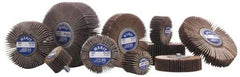 Superior Abrasives - 1" Diam x 1" Face Width, Very Fine Aluminum Oxide Coated Mounted Flap Wheel - 240 Grit - Americas Industrial Supply
