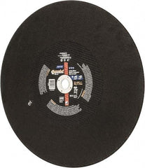 Norton - 18" Aluminum Oxide Cutoff Wheel - 5/32" Thick, 1" Arbor, 3,015 Max RPM, Use with Stationary Tools - Americas Industrial Supply