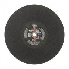 Norton - 20" Aluminum Oxide Cutoff Wheel - 5/32" Thick, 1" Arbor, 2,710 Max RPM, Use with Stationary Tools - Americas Industrial Supply