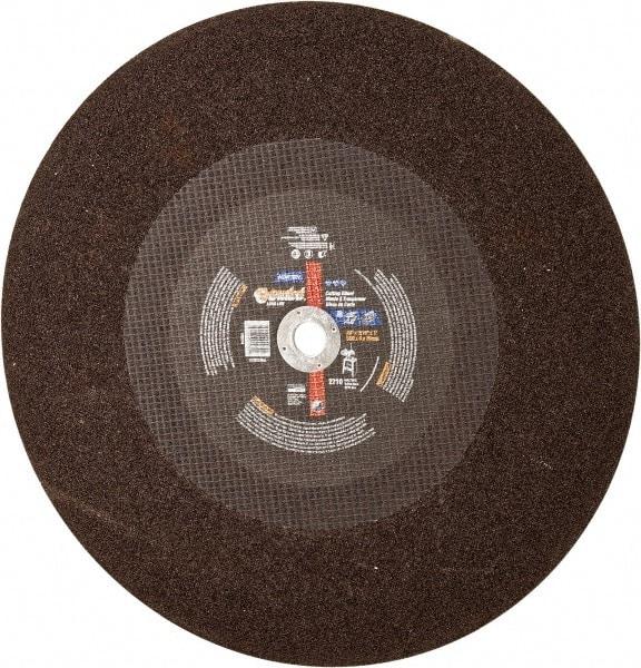 Norton - 20" Aluminum Oxide Cutoff Wheel - 3/16" Thick, 1" Arbor, 2,710 Max RPM, Use with Stationary Tools - Americas Industrial Supply