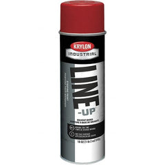 Krylon - 18 fl oz Red Striping Paint - 234 to 332 Sq Ft/Gal Coverage, Solvent-Based Formula - Americas Industrial Supply