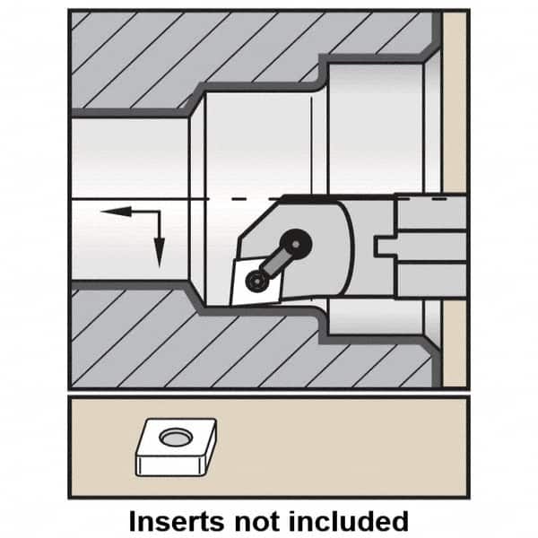 Kennametal - 3.03" Min Bore Diam, 2-1/2" Shank Diam, A-MCLN Indexable Boring Bar - CN.. Insert, Screw or Clamp Holding Method - Americas Industrial Supply